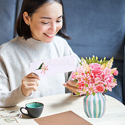 Ensembles de cartes de vœux en papier à faire soi-même avec bouquet de fleurs&nbsp;AJEW-WH0455-197B