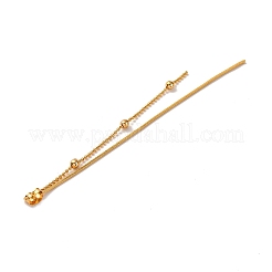 Messing Schlangenkette & Kugelkette Ohrstecker&nbsp;KK-G510-16G