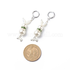 Orecchini a monachella pendenti lunghi con perle di conchiglia&nbsp;EJEW-TA00131