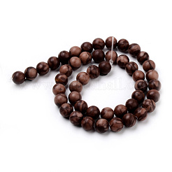 Hebras de perlas de jaspe cebra natural de hierro&nbsp;G-Q462-65-8mm