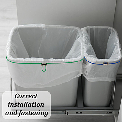 12 pz. 6 cinghie porta sacchetti per rifiuti in gomma resistente per casa e ufficio&nbsp;EW-GA0001-02