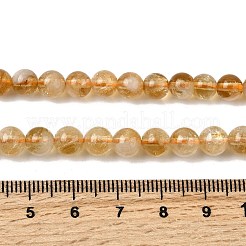 Stränge aus erhitzten natürlichen Citrinperlen&nbsp;G-D323-A01-6mm-A