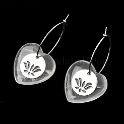 Boucles d'oreilles créoles pour femmes&nbsp;EJEW-G475-02P