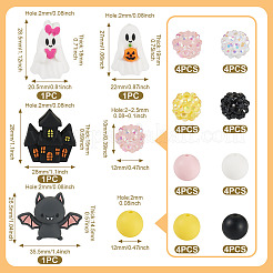 20 Stück 11 Stile Halloween Silikonperlen&nbsp;SIL-TA0003-27