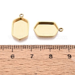 Componente cabochon pendente in acciaio inossidabile 304&nbsp;STAS-Q113-24B-G