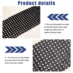 Spike-Kegel-Nieten aus Kunststoff mit Flatback-Punkrock-Perlenbesatz&nbsp;SRIB-FG0001-10