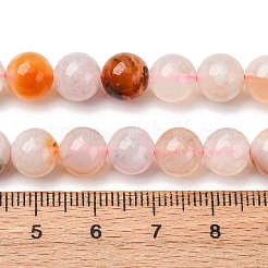 Natürliche Kirschblüte Achat Perlen Stränge&nbsp;G-D313-A01-8mm