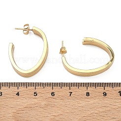 Pendientes de acero inoxidable 201 con forma de triple C&nbsp;EJEW-D354-05G