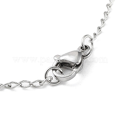 Anlaufgeschützte Rosenkranz-Perlenketten aus Edelstahl 202&nbsp;LS-NJEW-D060-01C-GP