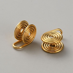 Orecchini a polsino con cuscinetto a spirale in acciaio inossidabile 304&nbsp;EJEW-WH0098-06G