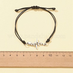 3 Stück 3 Stile Herzschlag- und Unendlichkeits-Legierungsarmbänder-Set&nbsp;BJEW-FZ00013