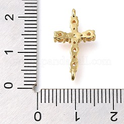 Breloques de connecteur en laiton pavé de zircone cubique&nbsp;KK-M101-03C-G02