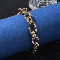 Ionenplattierung (IP) 304 Edelstahl Kreuzkettenarmbänder&nbsp;BJEW-L634-11G