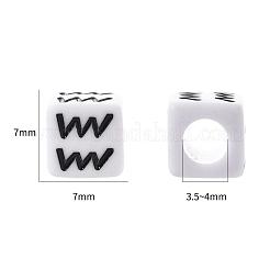 240 Stück 6 Stil undurchsichtige europäische Acrylperlen&nbsp;OPDL-YW0001-01