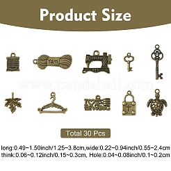 30 pièces pendentifs en alliage de style tibétain&nbsp;FIND-YW0008-70