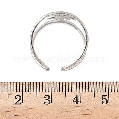 304 Edelstahl offene Manschettenringe&nbsp;RJEW-A079-10E-P