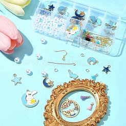 DIY-Sets zum Herstellen von Quastenohrringen aus Emaille-Legierung&nbsp;DIY-FS0001-21B