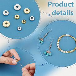 160 pièce de perles d'espacement en laiton de 8 styles&nbsp;KK-PH0006-73