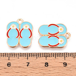 Emaille-Anhänger aus Legierung mit Strandmotiv&nbsp;ENAM-T022-33A