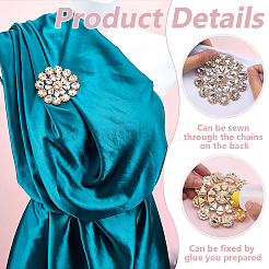Aplique de rhinestone de latón&nbsp;DIY-FG0009-87A