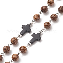 Rosenkranzkette aus Naturholz&nbsp;NJEW-JN04249
