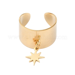 Offene Manschettenringe aus Edelstahl 304&nbsp;LS-RJEW-C095-02B-G