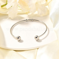 Anlaufbeständige Mode 304 Edelstahl Manschettenarmreifen Drehmomentarmreifen&nbsp;BJEW-H473-01P