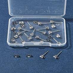16 pieza de fornituras de aretes de latón&nbsp;KK-FS0001-56P