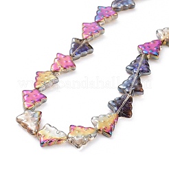 Brins de perles de verre de galvanoplastie transparentes&nbsp;EGLA-C002-HP04