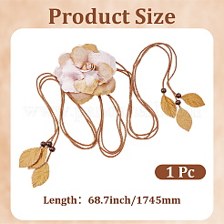 Ceintures à nouer en polyester avec nœud à fleurs&nbsp;AJEW-GF0014-10A