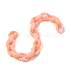 Chaînes de câble acryliques opaques faites à la main&nbsp;AJEW-JB00691-04