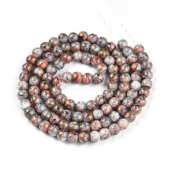 Chapelet de perles en verre baking paint&nbsp;DGLA-N003-8mm-B05