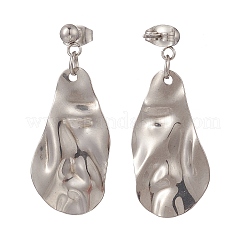 Anti-ossidazione 5 paio 5 stile twist triangolo e pepita e piatto rotondo 304 acciaio inossidabile orecchini pendenti set per le donne&nbsp;EJEW-JE05090-01