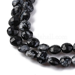 Naturschneeflocke Obsidian Perlen Stränge&nbsp;G-C179-A33-03