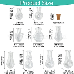 9 Stück 9 Stile Glasflaschen&nbsp;AJEW-YW0002-17
