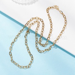 4 mm lange Kabelkettenhalsketten aus 304 Edelstahl für Damen&nbsp;NJEW-JN05598