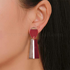 12 par de 6 colores de resina y fornitura de pendientes de madera de nogal&nbsp;MAK-CJ0001-08