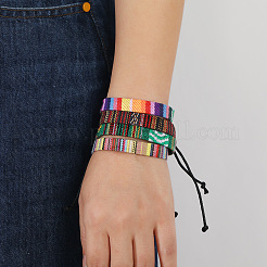 12 Stück verstellbare geflochtene Armbänder aus Baumwollkordel im Ethno-Stil für Männer und Frauen&nbsp;FS-WGF0782-01