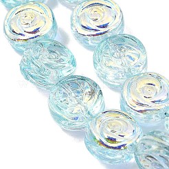 Pintura de horneado galvanizada cuentas de vidrio transparentes hebras&nbsp;GL-CBA2ED2-05G