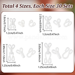 120bgas 4 estilos de gancho y ojo de nailon y hierro&nbsp;DIY-NB0016-10B