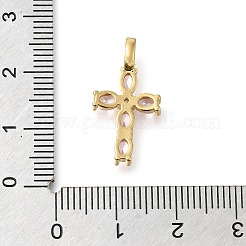 Ciondoli in ottone con pavé di zirconi chiari&nbsp;X-KK-M101-01G-02
