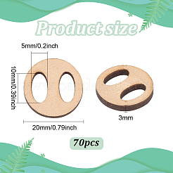 70 bouton amovible en bois avec pompon vierge&nbsp;WOOD-BC0001-16