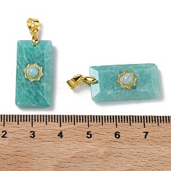 Natürliche Amazonit facettierte Anhänger&nbsp;G-A298-01G-06