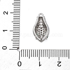 Ciondoli connettore in ottone chiaro e zirconia cubica verde&nbsp;KK-P289-11P