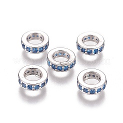 Perline europeo zirconi in ottone&nbsp;KK-E772-02A-P