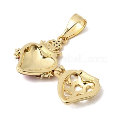 Ciondoli con medaglione in ottone zirconi a micro pavimentazione in ottone&nbsp;KK-H267-027G-01