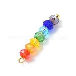Bunte Anhänger aus facettierten Glasperlen&nbsp;PALLOY-JF02525-01