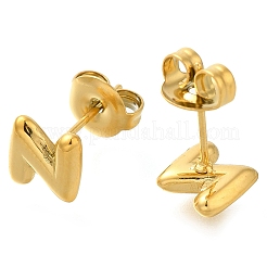 Pendientes de botón de acero inoxidable 304&nbsp;EJEW-I316-01G-N