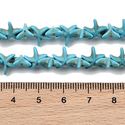 Brins de perles synthétiques teintes en turquoise&nbsp;GG-CBA2BD3-01B