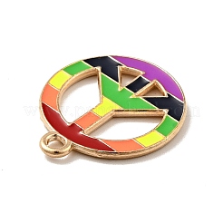 Colgantes de esmalte de aleación de color arcoíris&nbsp;LS-ENAM-G208-10KCG